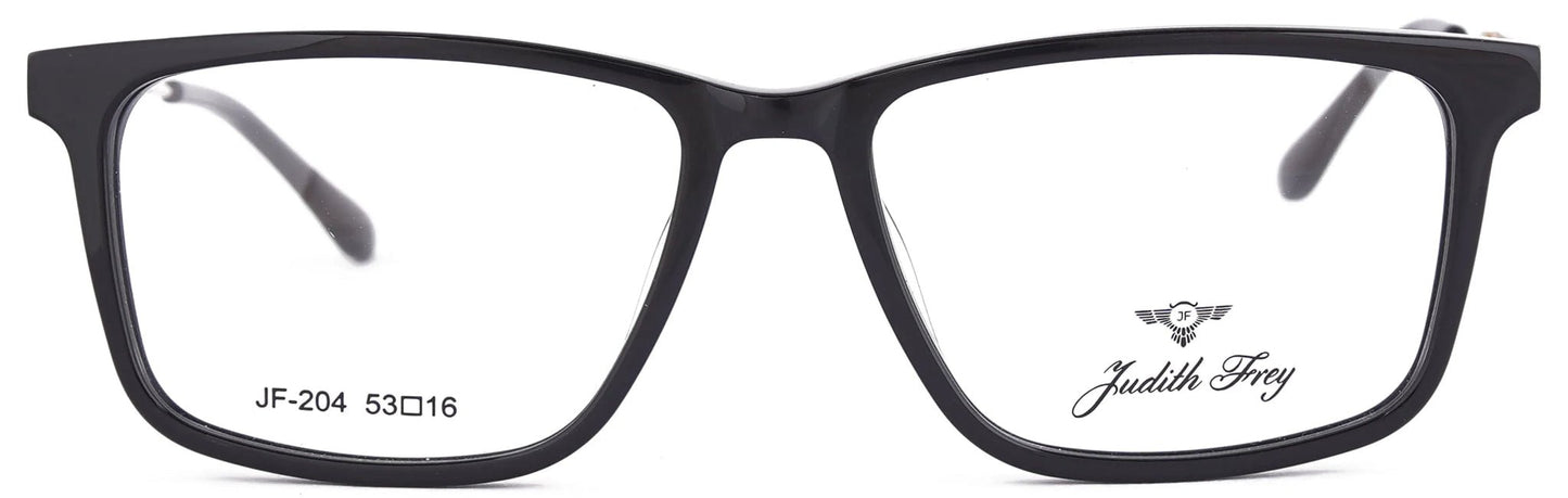 JF204 - C4 - Handmade Bio Acetate - Midnight Black - glassesbyahana.com