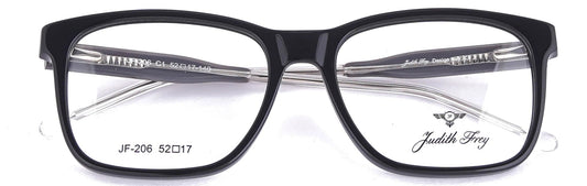 JF206 - C1 - Handmade Bio Acetate - Midnight Black - glassesbyahana.com