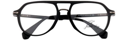 JF25971-C1-Handmade Bio Acetate-Midnight Black - glassesbyahana.com