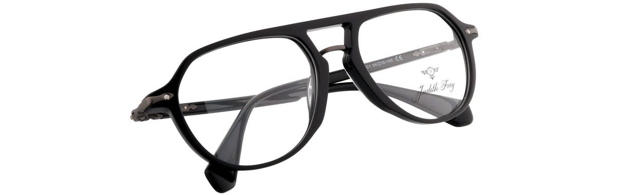 JF25971-C1-Handmade Bio Acetate-Midnight Black - glassesbyahana.com