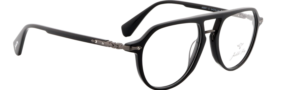 JF25971-C1-Handmade Bio Acetate-Midnight Black - glassesbyahana.com