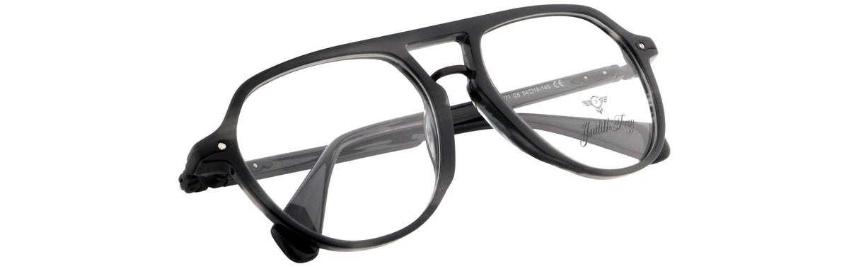 JF25971-C5-Handmade Bio Acetate-Translucent Grey - glassesbyahana.com