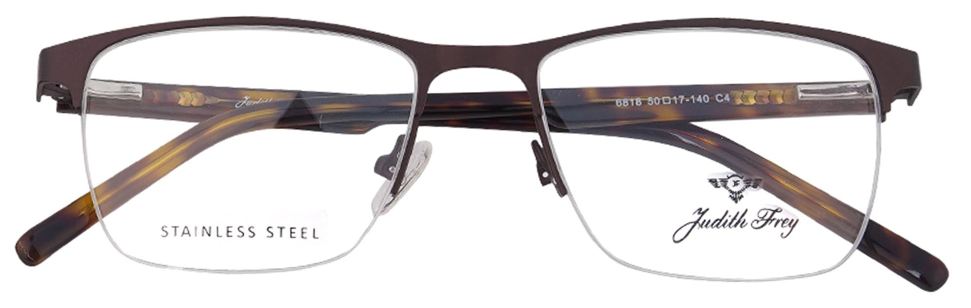 JF6818 - C4 - Metal Alloys Clipon - Havana Brown - glassesbyahana.com