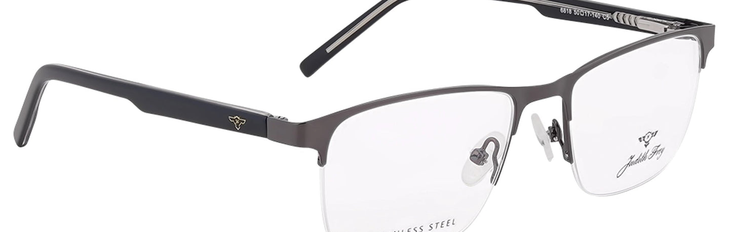 JF6818 - C5 - Metal Alloys Clipon - Gunmetal - glassesbyahana.com