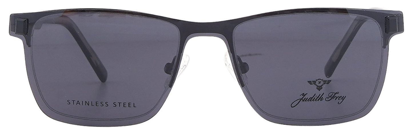 JF6818 - C5 - Metal Alloys Clipon - Gunmetal - glassesbyahana.com