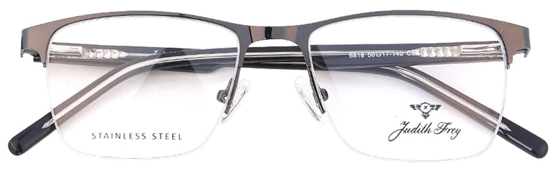 JF6818 - C5 - Metal Alloys Clipon - Gunmetal - glassesbyahana.com