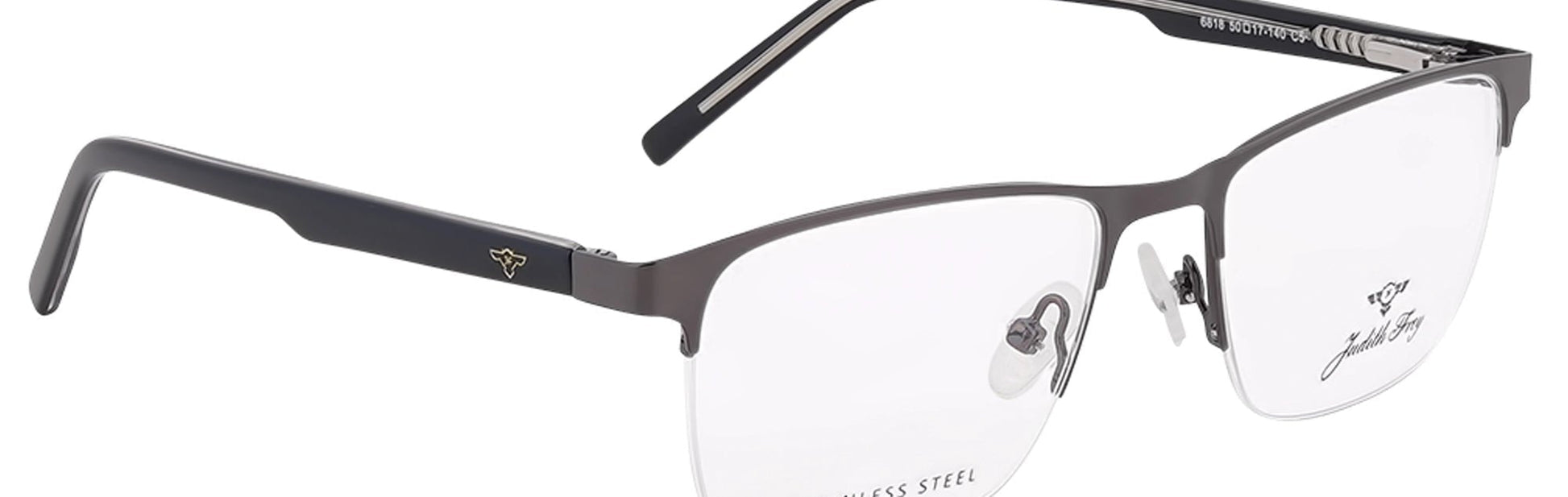 JF6818 - C5 - Metal Alloys Clipon - Gunmetal - glassesbyahana.com