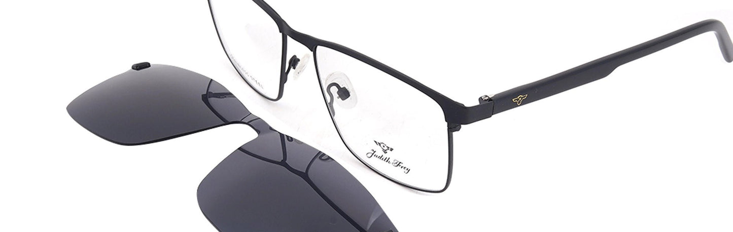JF6827 - C1 - Metal Alloys Clipon - Midnight Black - glassesbyahana.com