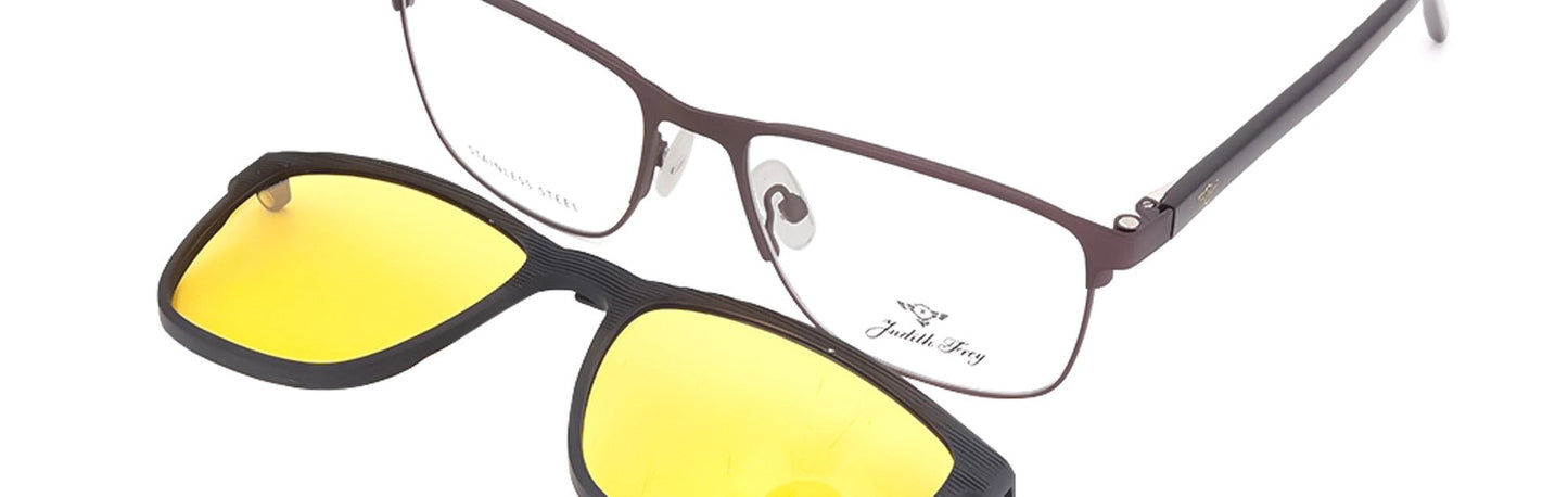 JF6865 - C3 - Metal Alloy - Clipon - Havana Brown - glassesbyahana.com