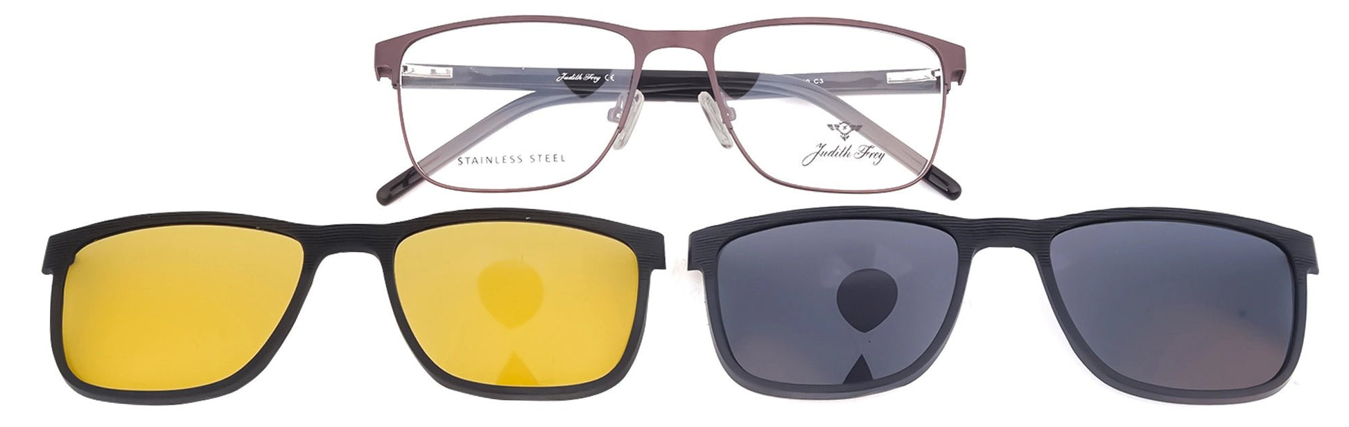 JF6865 - C3 - Metal Alloy - Clipon - Havana Brown - glassesbyahana.com