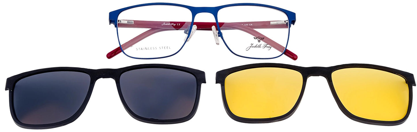 JF6865 - C6 - Metal Alloy - Clipon - Glacier Blue - glassesbyahana.com