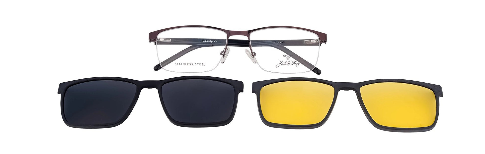 JF6878 - C2 - Metal Alloy - Clipon - Havana Brown - glassesbyahana.com