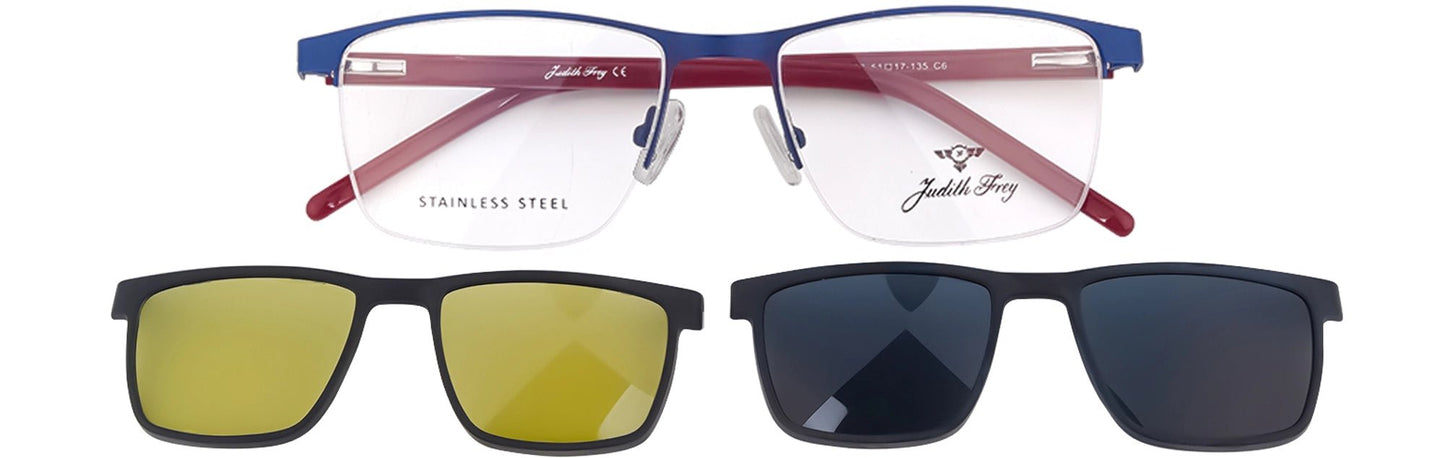 JF6878 - C6 - Metal Alloy - Clipon - Glacier Blue - glassesbyahana.com