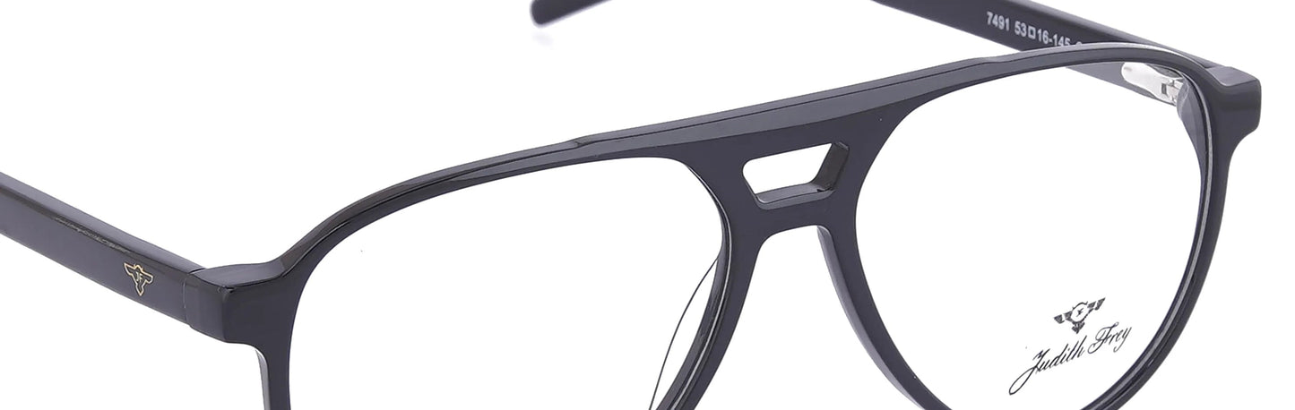 JF7491 - C1 - Handmade Bio Acetate - Midnight Black - glassesbyahana.com