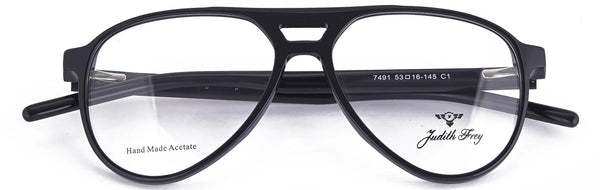 JF7491 - C1 - Handmade Bio Acetate - Midnight Black - glassesbyahana.com