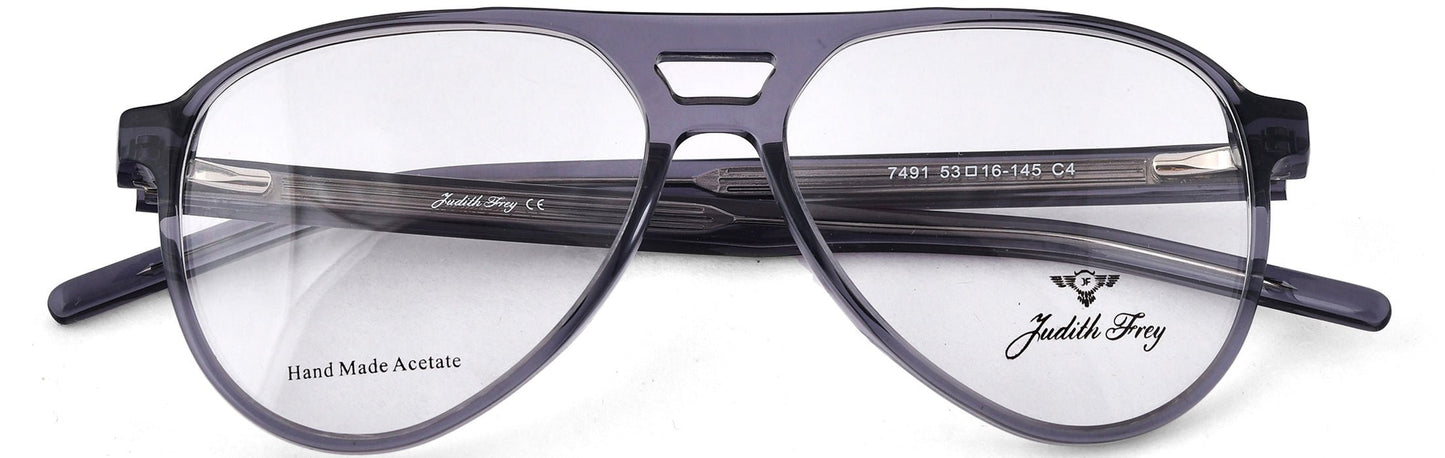 JF7491 - C4 - Handmade Bio Acetate - Slate Grey - glassesbyahana.com