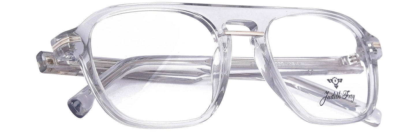 JF7667 - C6 - Handmade Bio Acetate - Crystal Clear - glassesbyahana.com