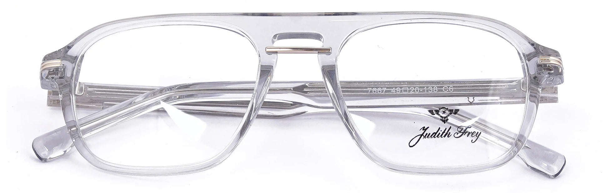 JF7667 - C6 - Handmade Bio Acetate - Crystal Clear - glassesbyahana.com