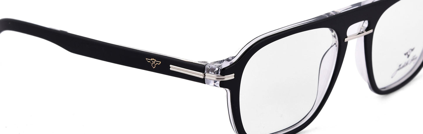 JF7667 - C7 - Handmade Bio Acetate - Midnight Black - glassesbyahana.com