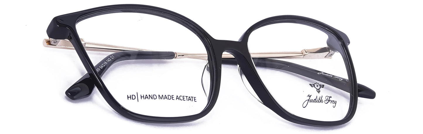 JF7869 - C1 - Handmade Bio Acetate - Midnight Black - glassesbyahana.com