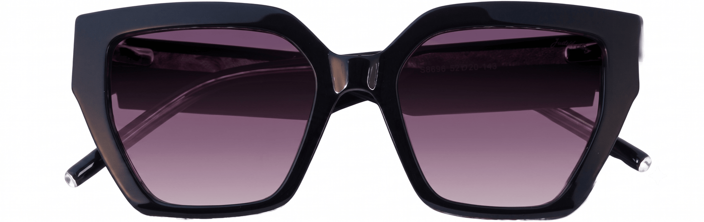 JF8696-C1-Handmade Bio Acetate-Obsidian Black - glassesbyahana.com
