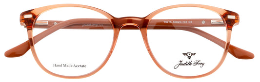 JF9216-C3-Handmade Bio Acetate-Translucent Amber - glassesbyahana.com