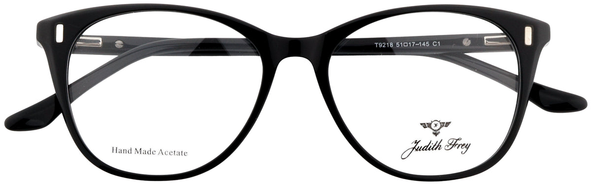 JF9218-C1-Handmade Bio Acetate-Midnight Black - glassesbyahana.com