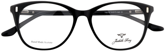 JF9218-C1-Handmade Bio Acetate-Midnight Black - glassesbyahana.com