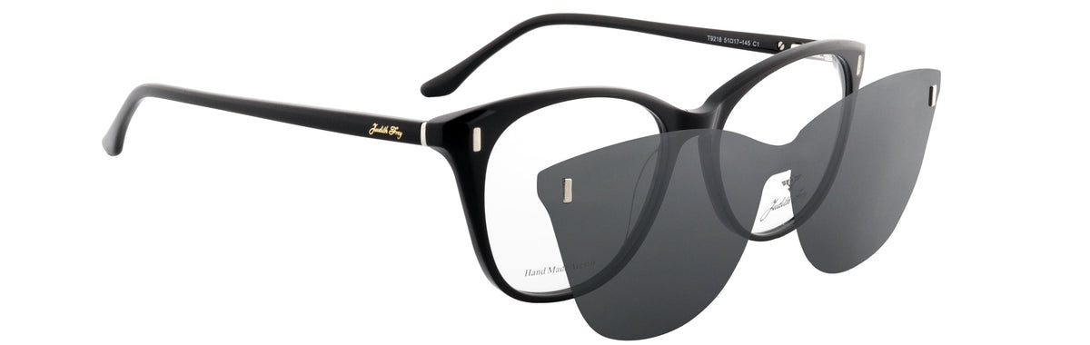 JF9218-C1-Handmade Bio Acetate-Midnight Black - glassesbyahana.com