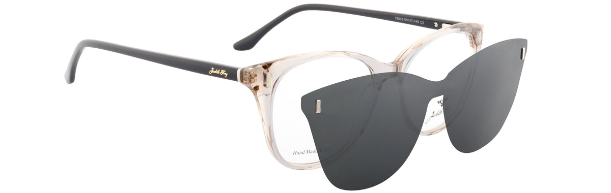 JF9218-C2-Handmade Bio Acetate-Translucent Grey - glassesbyahana.com