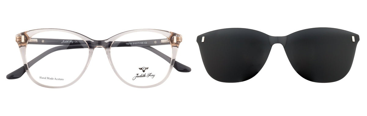 JF9218-C2-Handmade Bio Acetate-Translucent Grey - glassesbyahana.com