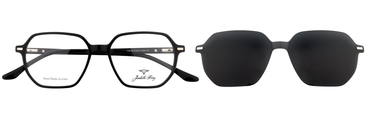 JF9219-C1-Handmade Bio Acetate-Midnight Black - glassesbyahana.com
