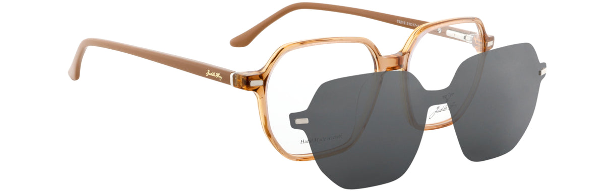 JF9219-C3-Handmade Bio Acetate-Translucent Amber - glassesbyahana.com