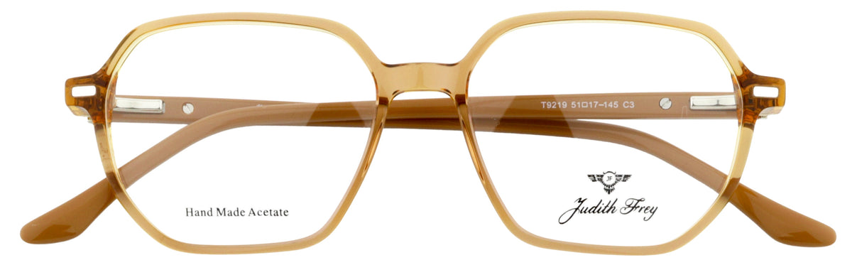 JF9219-C3-Handmade Bio Acetate-Translucent Amber - glassesbyahana.com