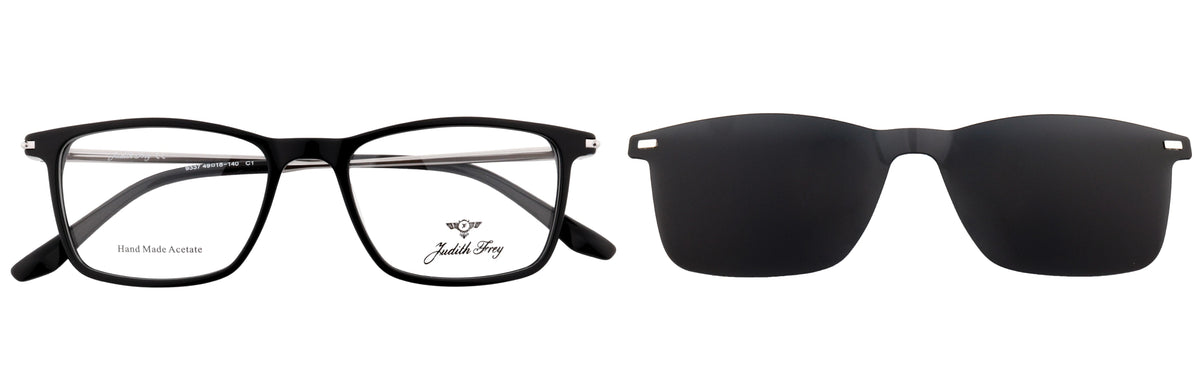 JF9337-C1-Handmade Bio Acetate-Midnight Black - glassesbyahana.com