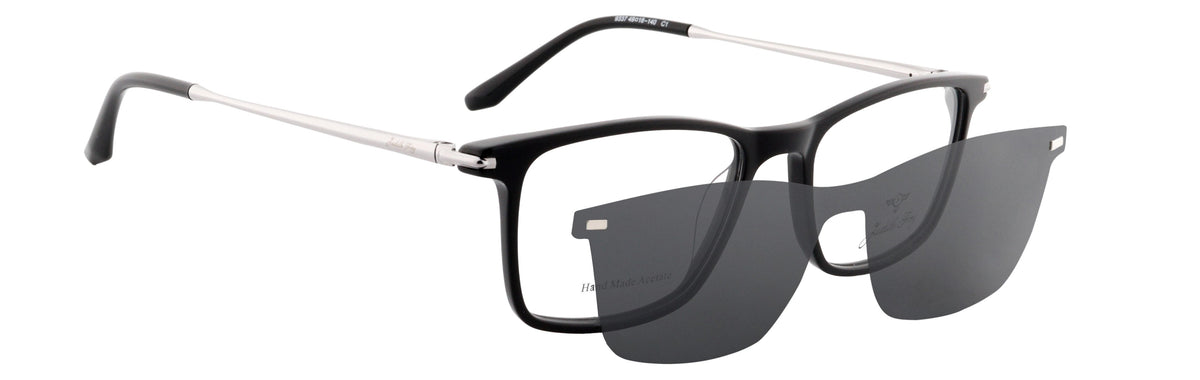 JF9337-C1-Handmade Bio Acetate-Midnight Black - glassesbyahana.com