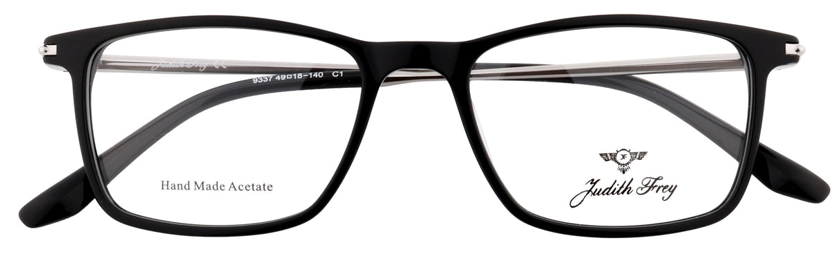 JF9337-C1-Handmade Bio Acetate-Midnight Black - glassesbyahana.com