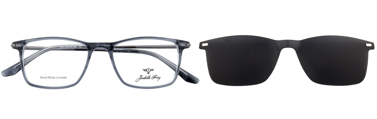 JF9337-C3-Handmade Bio Acetate-Translucent Grey - glassesbyahana.com