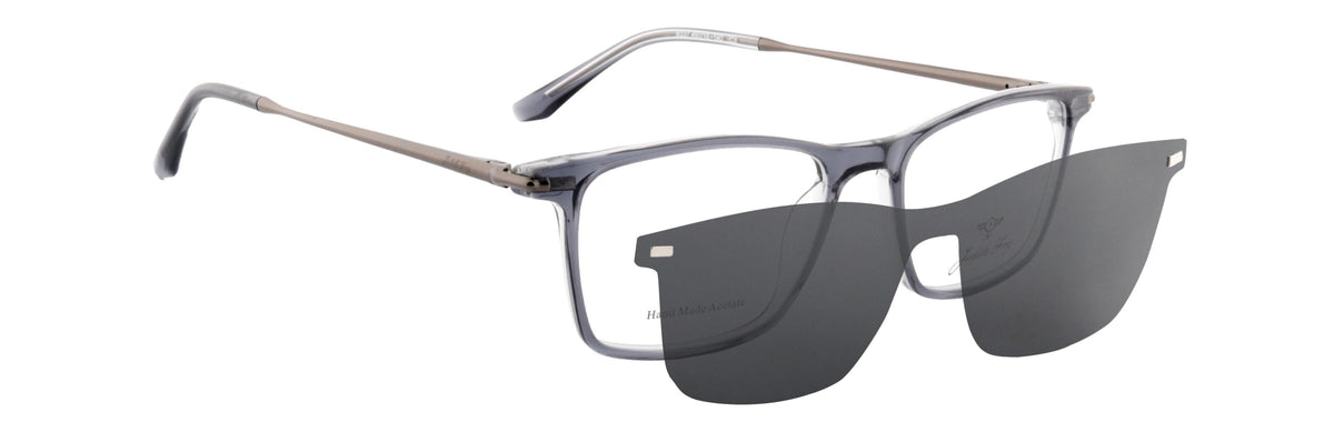 JF9337-C3-Handmade Bio Acetate-Translucent Grey - glassesbyahana.com
