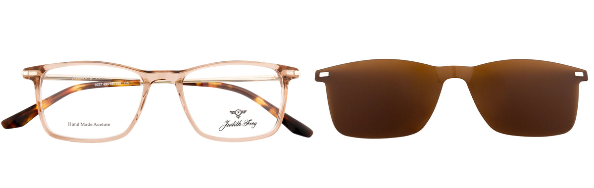 JF9337-C5-Handmade Bio Acetate-Translucent Amber - glassesbyahana.com