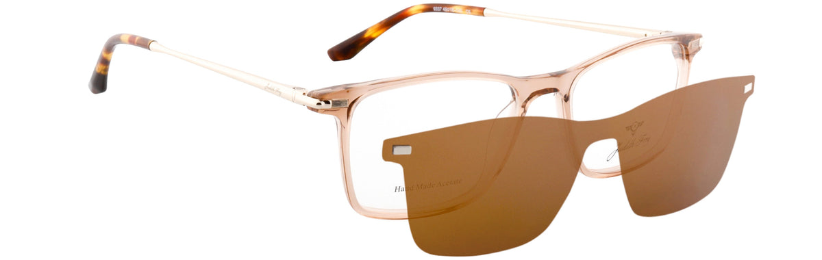 JF9337-C5-Handmade Bio Acetate-Translucent Amber - glassesbyahana.com