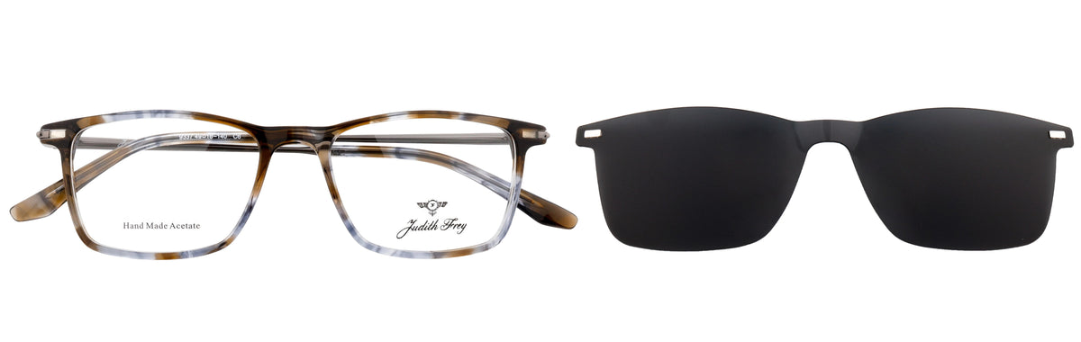 JF9337-C6-Handmade Bio Acetate-Smokey Brown - glassesbyahana.com