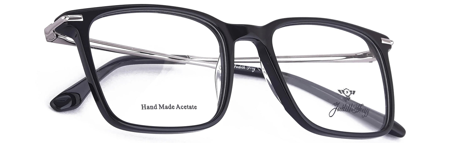 JF9658 - C1 - Handmade Bio Acetate - Midnight Black - glassesbyahana.com
