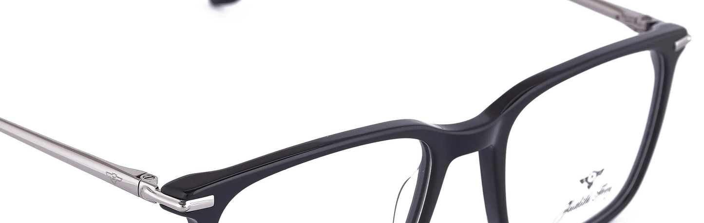 JF9658 - C1 - Handmade Bio Acetate - Midnight Black - glassesbyahana.com