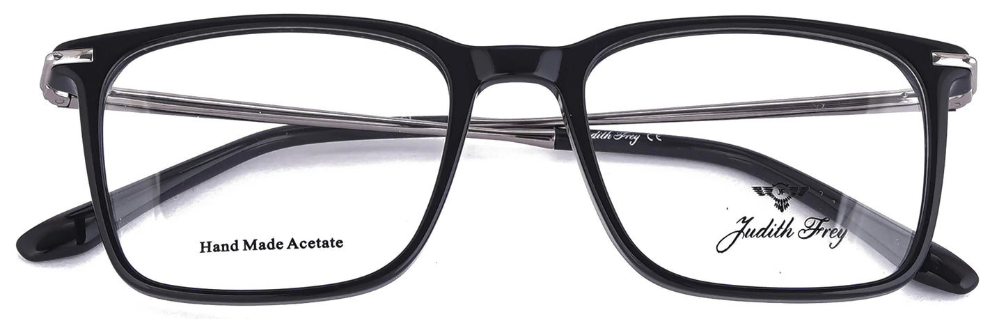 JF9658 - C1 - Handmade Bio Acetate - Midnight Black - glassesbyahana.com