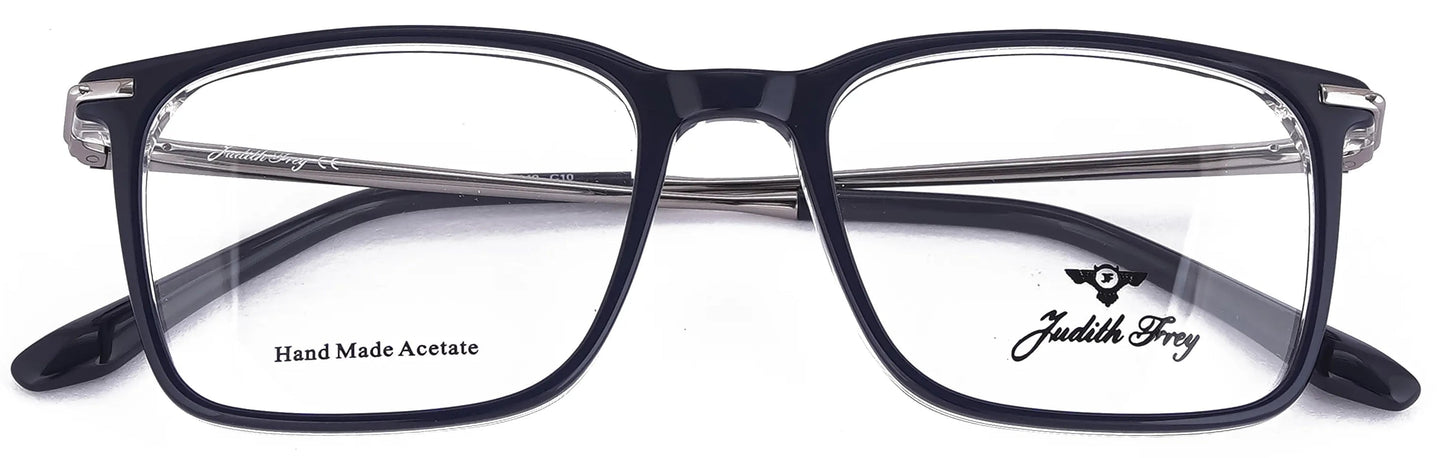 JF9658 - C10 - Handmade Bio Acetate - Midnight Black - glassesbyahana.com