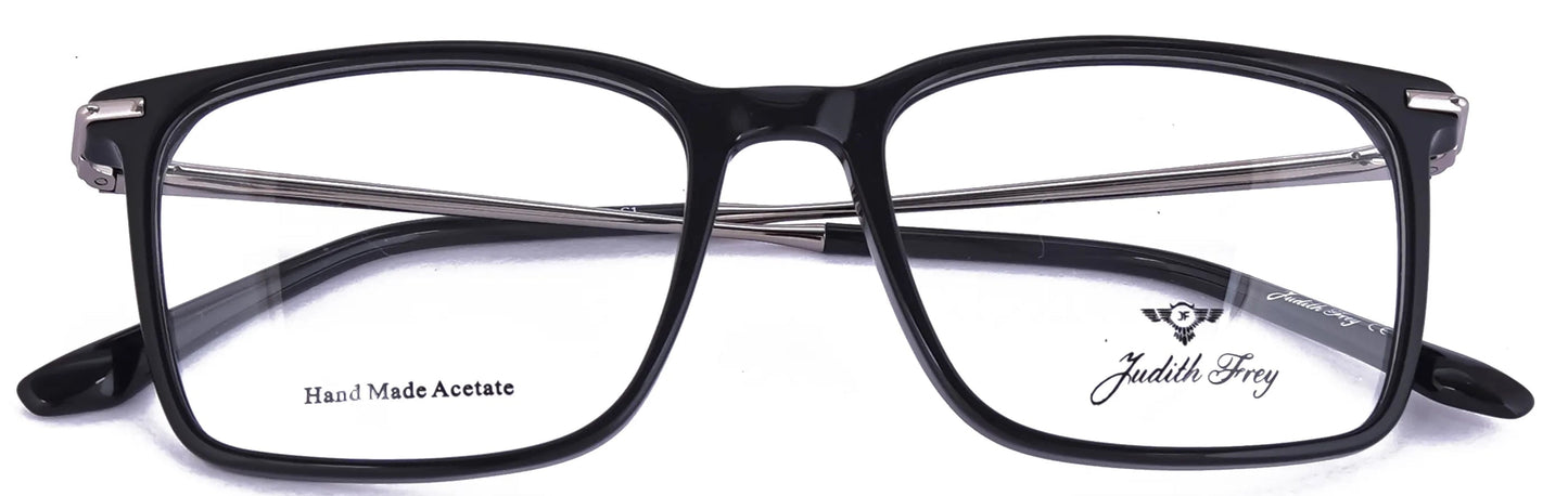 JF9659 - C1 - Handmade Bio Acetate - Midnight Black - glassesbyahana.com
