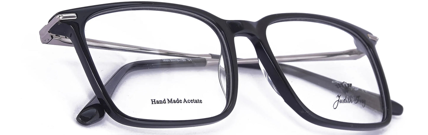 JF9660 - C1 - Handmade Bio Acetate - Midnight Black - glassesbyahana.com