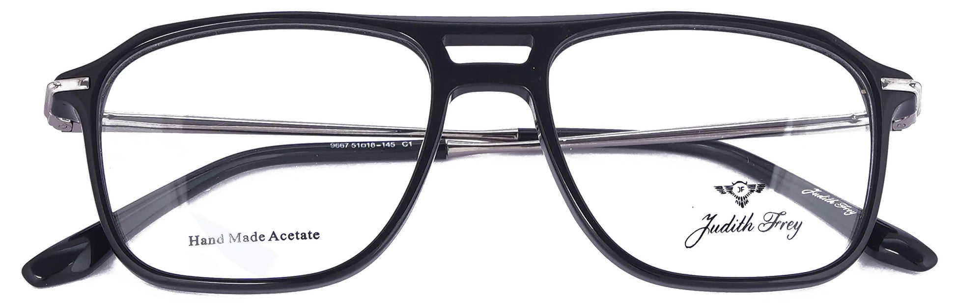 JF9667 - C1 - Handmade Bio Acetate - Midnight Black - glassesbyahana.com