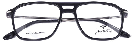 JF9667 - C1 - Handmade Bio Acetate - Midnight Black - glassesbyahana.com